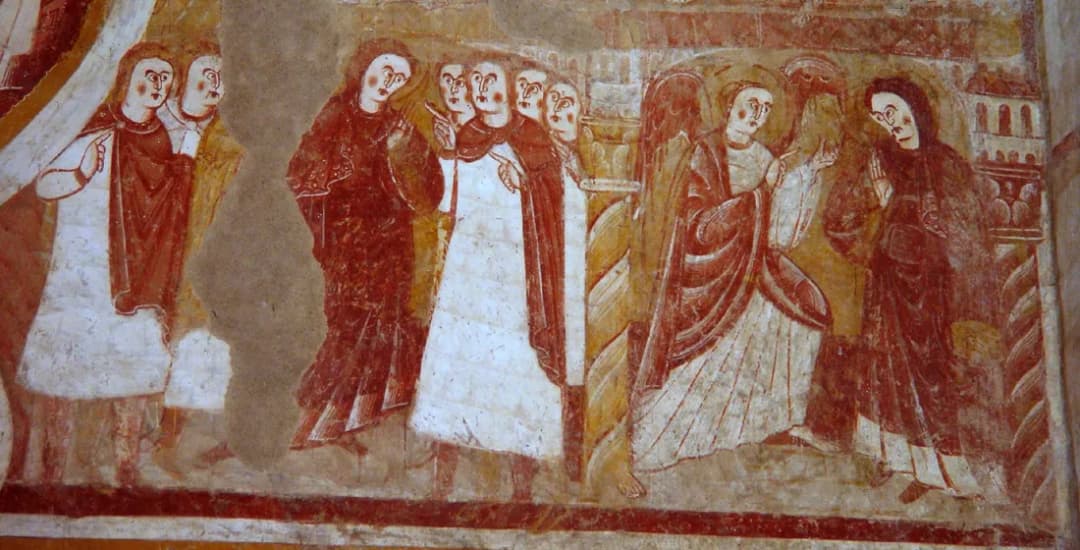 Accusation of the Virgin and the Annunciation title QS:P1476,en:"Accusation of the Virgin and the Annunciation "