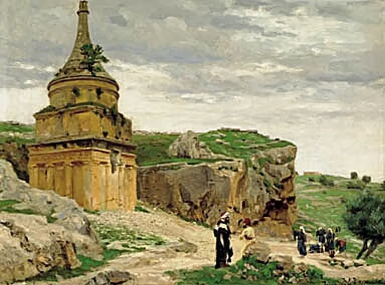 View of the Kedron Valley with the tomb of Absalom, near Jerusalem.