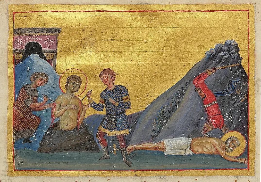 Archippus and Philemon (Menologion of Basil II)