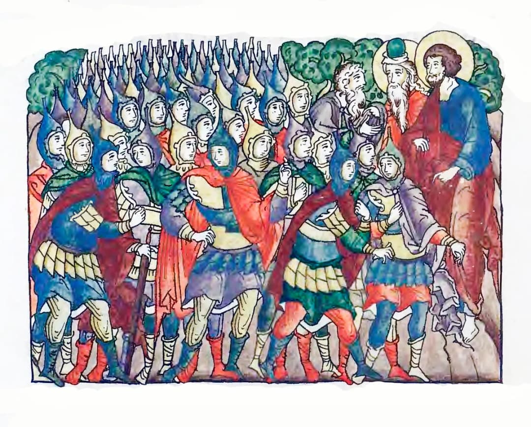 Facial Chronicle - b.02, p.013 - Moses counting Benjamin's kin