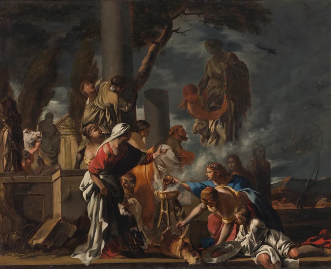 Sébastien Bourdon King Solomon Sacrificing To the Idols