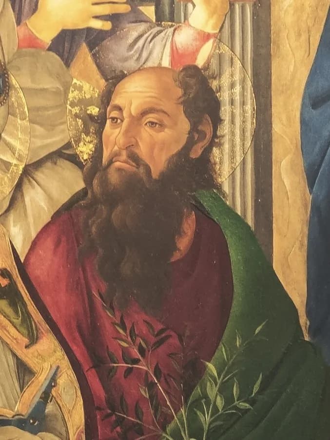 Altarretabel, Haupttafel: Thronende Madonna, vier Engel und Heilige