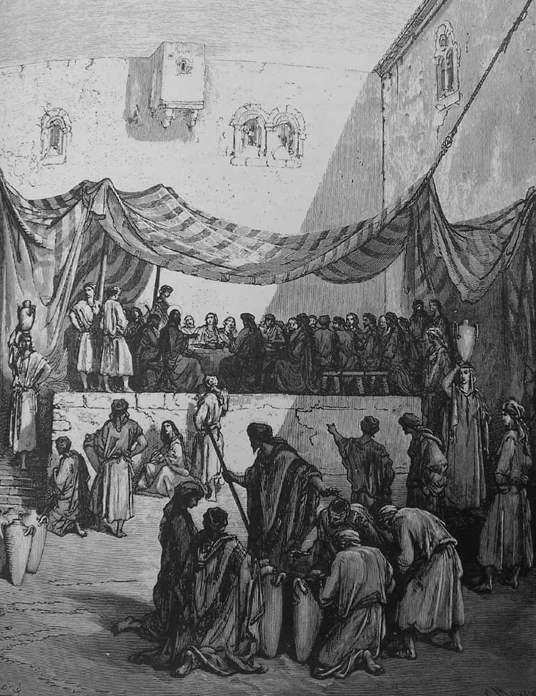 Marriage at Cana engraving by Gustave Doré