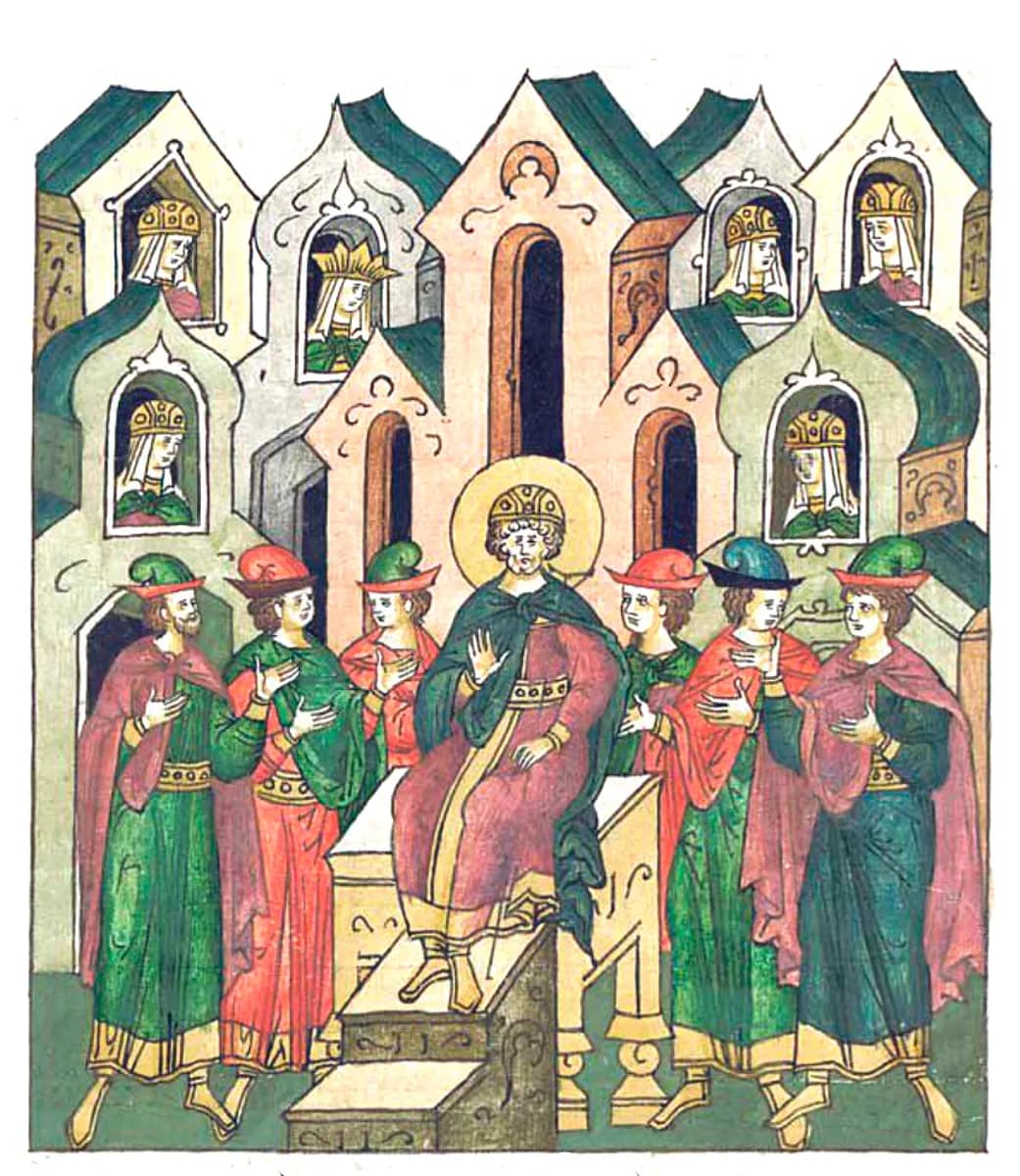 Facial Chronicle - b.03, p.172 - David with sons in Hebron