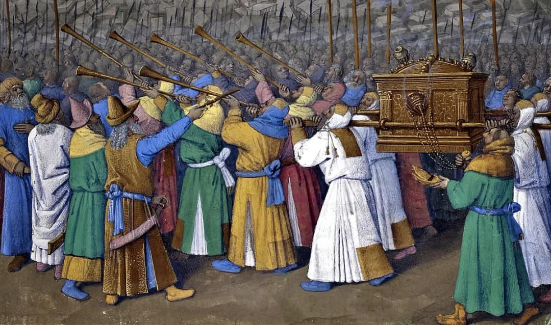 Jean Fouquet. La Prise de Jéricho par Josué (enluminure, détails)