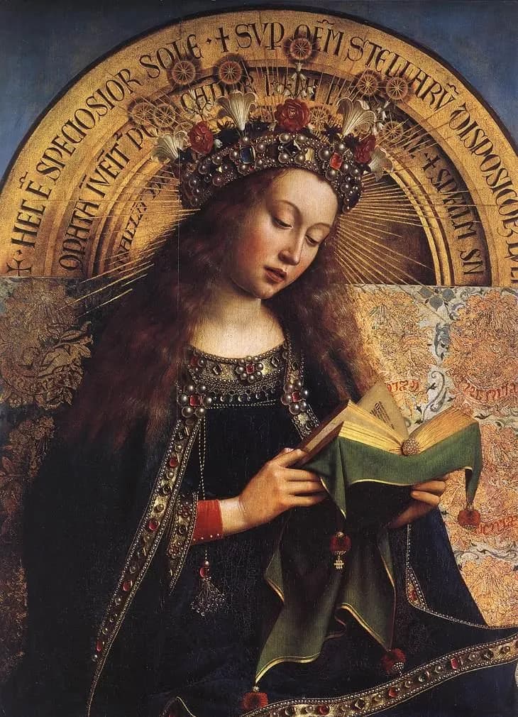 The Ghent Altarpiece: Virgin Mary (detail)