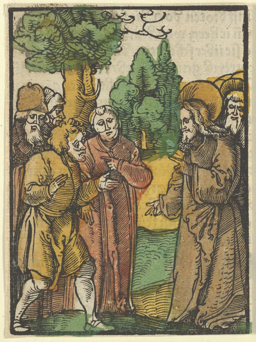 Christ and the Pharisees, from Das Plenarium