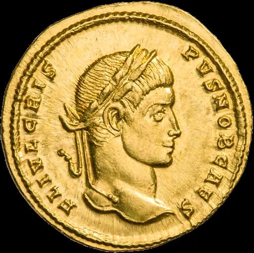 INC-1822-a Солид Крисп цезарь ок. 317 г. (аверс)