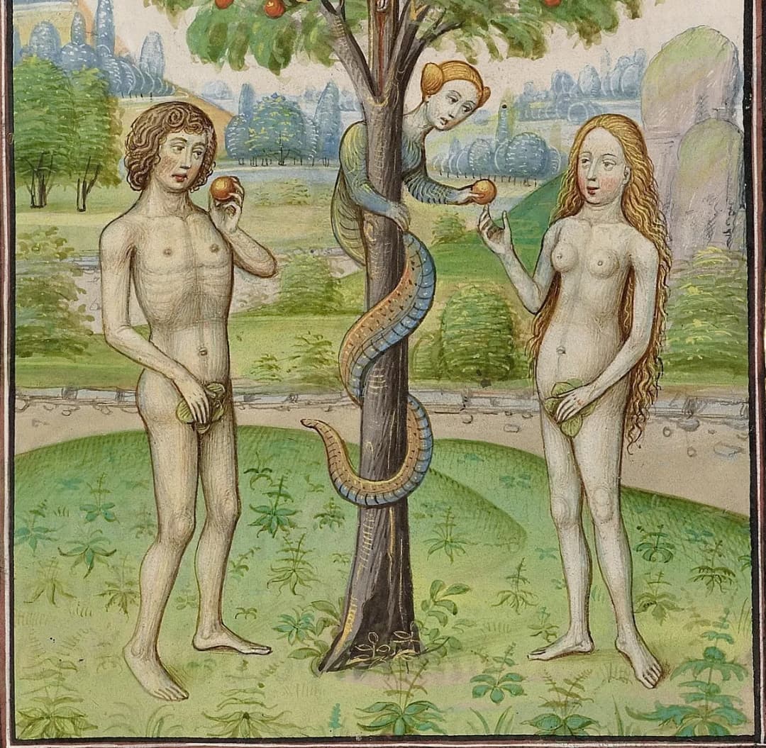 Adam and Eve Eating the Forbidden Fruittitle QS:P1476,en:"Adam and Eve Eating the Forbidden Fruit"