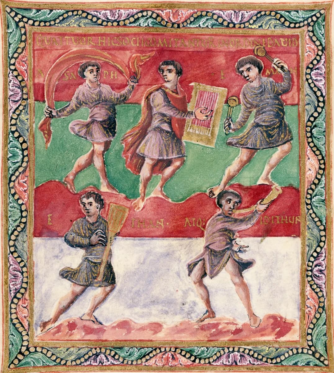 King David and musicians in the Charles the Bald Psalter