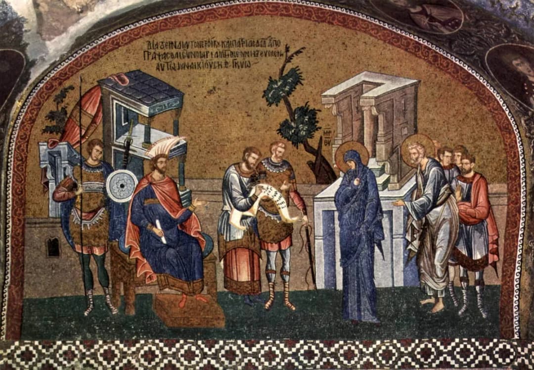 Mary and Joseph register as part of the Census of Quirinius
