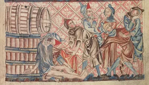 f. 9 The drunkenness of Noah