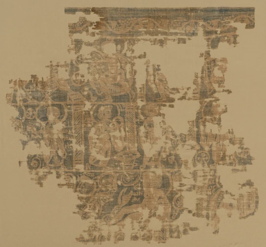 Resist-Dyed Hanging with Biblical Scenes