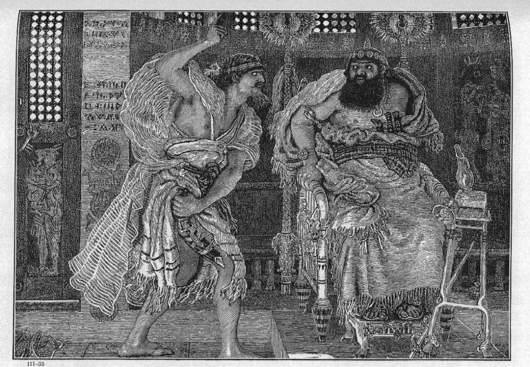19 Ehud kills Eglon - Judges 3 21 - Ford Madox Brown