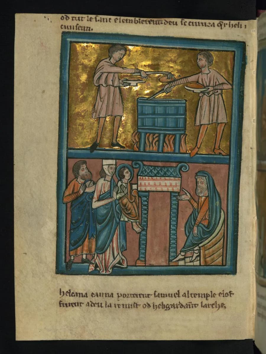 Top: Eli's Sons Commit Sacrilege (1 Samuel 2:13-17)