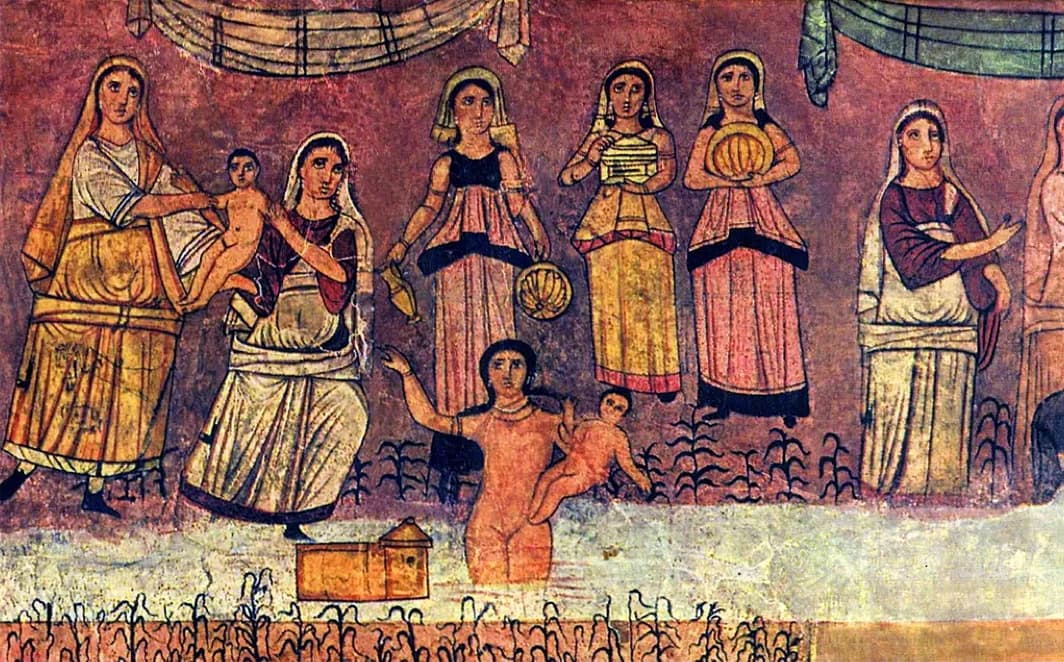 Dura Europos fresco Moses from river