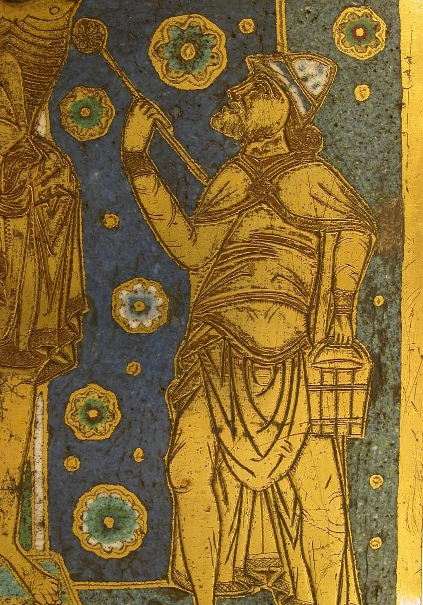 Plaque with the Crucifixion between Longinus and Stephaton and Personifications of the Sun and Moon MET sf17-190-448d3