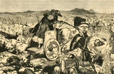 Cassell's Illustrated Universal History, vol. 1 - The Defeat of Adonizedeck (1890)