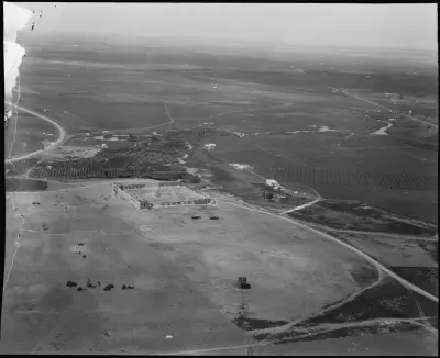 Aerial view of Aphek, also known as Antipatris, caravansary where Paul stopped LOC matpc.14389