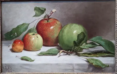 Still Life-Study of Apples, by William Rickarby Miller, 1862 - De Young Museum, San Francisco