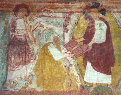 St. Savin - Moses Receiving the Tablets of the Law title QS:P1476,en:"St. Savin - Moses Receiving the Tablets of the Law "
