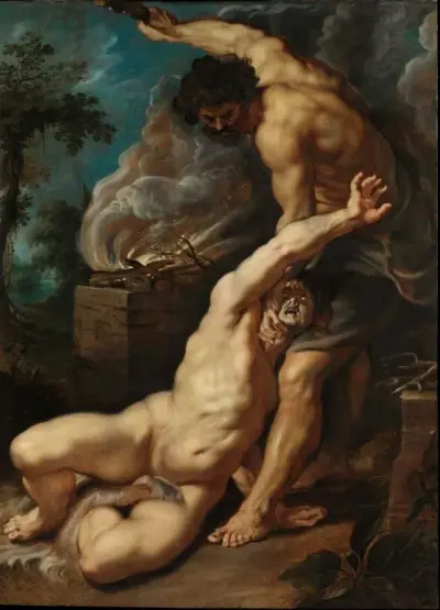 Cain slaying his brother Abel (Genesis 4:2-12) title QS:P1476,en:"Cain slaying his brother Abel (Genesis 4:2-12) "