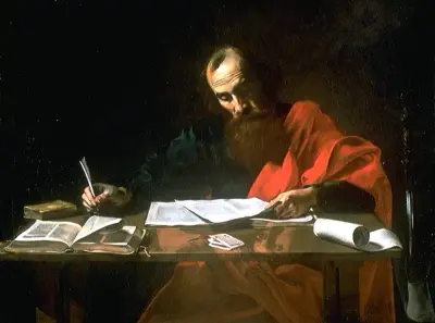 Saint Paul Writing His Epistles