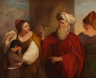 Abraham Casting Out Hagar and Ishmael, 1845