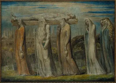 William Blake - The Body of Christ Borne to the Tomb