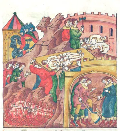 Facial Chronicle - b.03, p.159 - Cremation of Saul's body