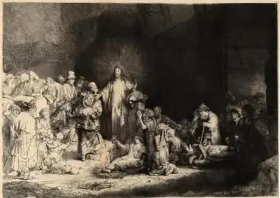 Christ Healing The Sick by Rembrandt Van Rijn