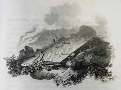 Vignette by Loutherbourg for the Macklin Bible 9 of 134. Bowyer Bible Old Testament. Headpiece to Judges