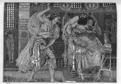 19 Ehud kills Eglon - Judges 3 21 - Ford Madox Brown
