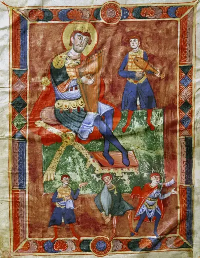Musicians from the Psalter of Polirone