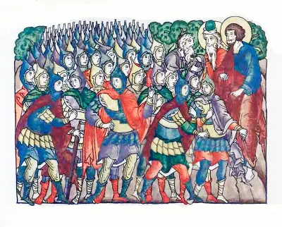 Facial Chronicle - b.02, p.013 - Moses counting Benjamin's kin