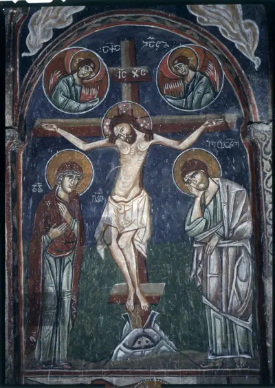 Lenjeri church. Crucifixion. 12th c.
