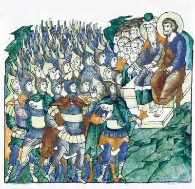 Facial Chronicle - b.02, p.016 - Moses counting Naphtali's kin