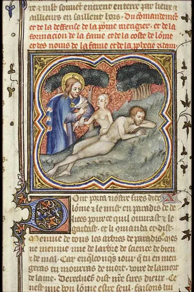 The Creation: God forms Eve from Adam's rib