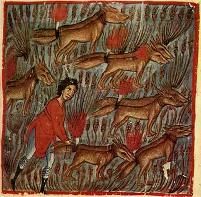 Vatopedi Manuscript 602 Samson and the Foxes