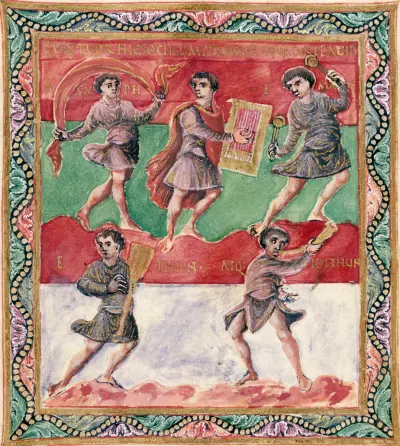 King David and musicians in the Charles the Bald Psalter