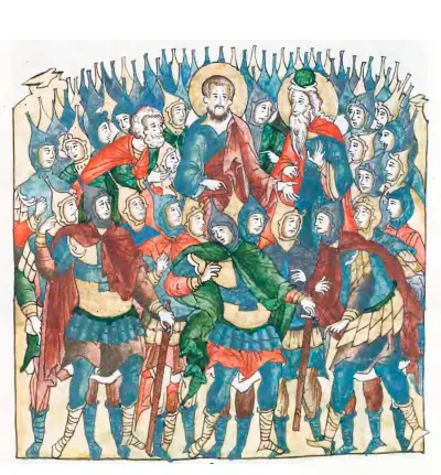 Facial Chronicle - b.02, p.014 - Moses counting Gad's kin