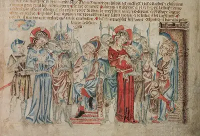 f. 30 Death of Judas; Pilate